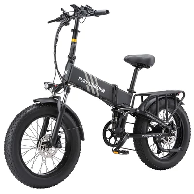 PURE UNICORN U4 összecsukható elektromos kerékpár, 1000W motor, 48V 15Ah akku, 20×4'' vastag gumi, 48 km/h, 60 km hatótáv, hidraulikus fék