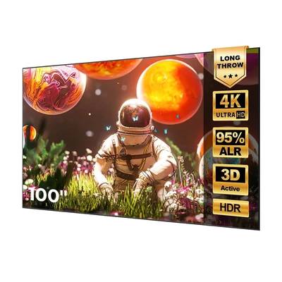 ProjeStar 100" hosszú vetítési távolságú ALR vetítővászon, 6 rétegű PET Crystal, 95% fényelnyelés, 0.8 gain, 170° látószög, 4K/8K HDR, aktív 3D