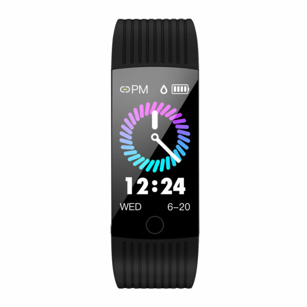 Newwear Q18 1.14 IPS Vezetéknélküli Véroxigén Szívritmus Sporttevékenységmérő Bluetooth Okosóra IP68 Vízálló - Fekete