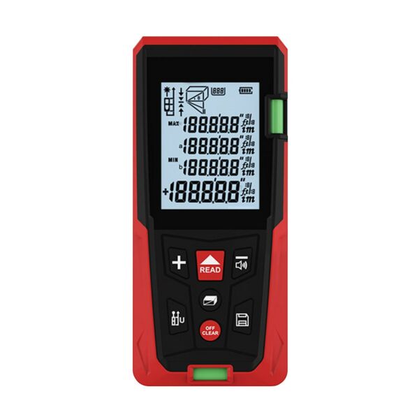 EU ECO Raktár - 2.0-inch LCD Hordozható Kézi Digitális lézeres távolságmérő - Piros