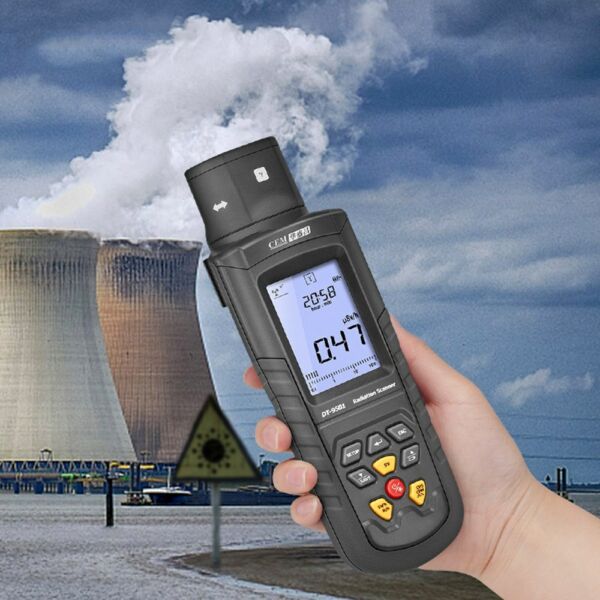 EU ECO Raktár - CEM DT-9501 Hordozható Kézi Többfunkciós digitális sugárzás szkenner reaktor Geiger számláló - Fekete