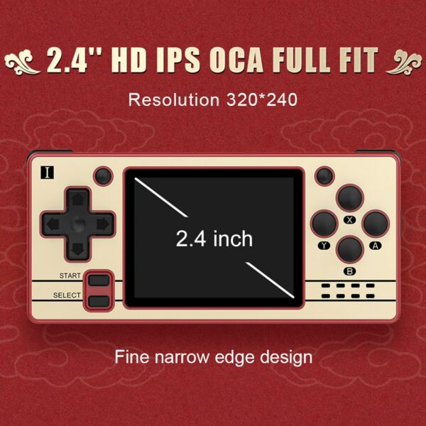 EU ECO Raktár - Powkiddy Q202.4 inch 320*240 Kiejlzővel Rendelkező Kézi Játékkonzol 64GB Beépített Memóriával - Piros