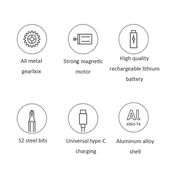 Xiaomi Mijia elektromos csavarhúzó 24 az 1-ben precíziós csavarhúzó készlet MJDDLSDOO3QW - Fekete