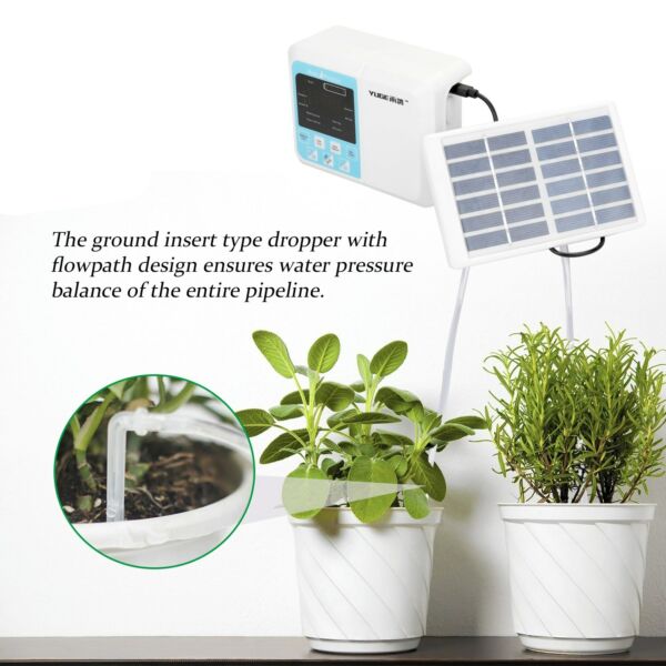 Intelligens automatikus öntözőberendezés napenergia-töltő cserepes növény csepegtető öntözés időzítő kettős szivattyús rendszer