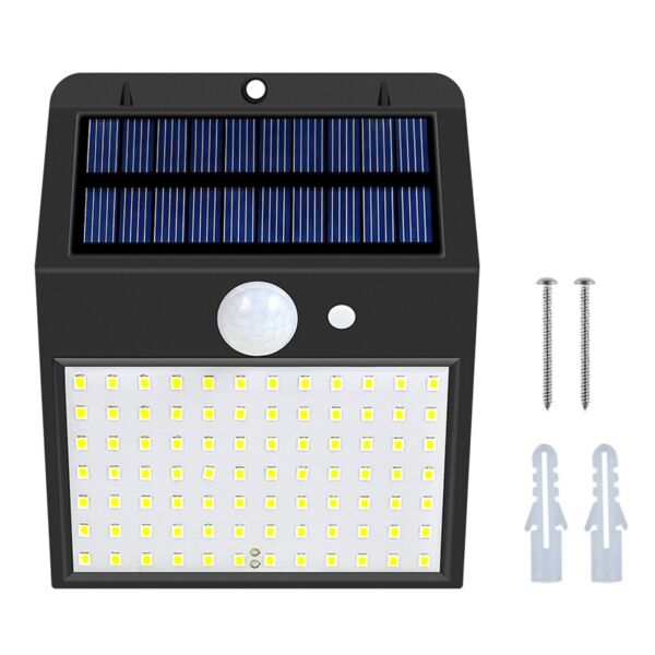 170 LEDes Napelem Szolár Panellel Rendelkező Kerti LED Lámpa - Fehér