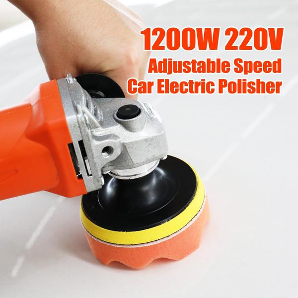 1200W 220V állítható sebességű autó elektromos polírozó viaszgép autóbútor polírozó szerszám - Gép