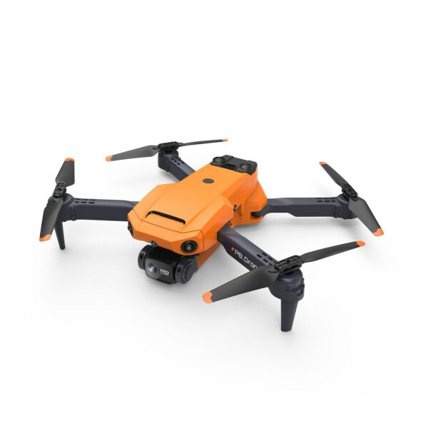 P8 4K Dual kamerás drón 4 oldalas akadályelkerülő útponttal, repülési kézmozdulatokkal vezérlő tárolótáska csomag - Narancs