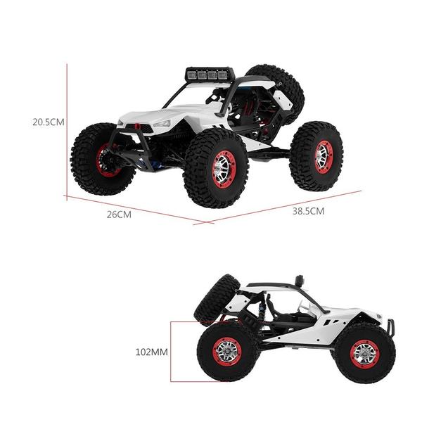 WLtoys XK 12429 1:12 RC lánctalpas autó - Fehér