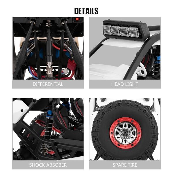 WLtoys XK 12429 1:12 RC lánctalpas autó - Fehér