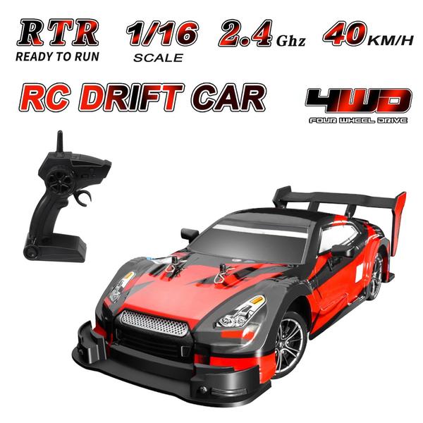 2,4 GHz-es 4WD RC Drift versenyautó 1/16 40km/h RTR - Piros