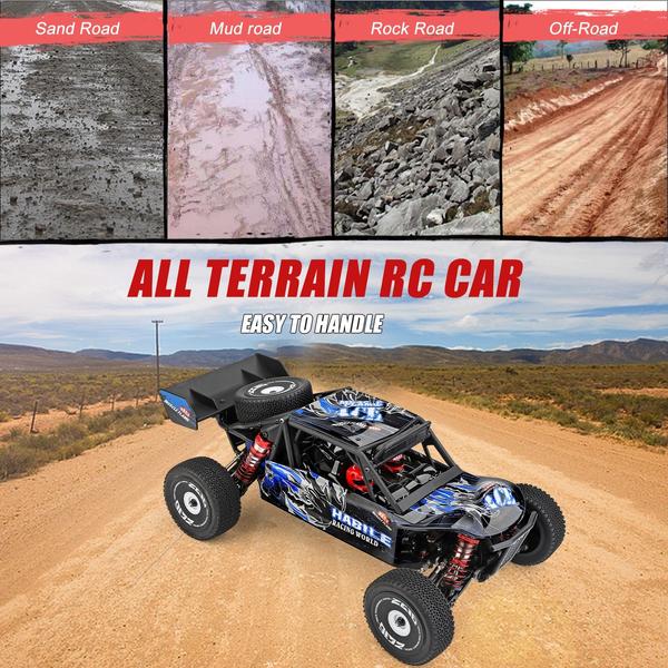 Wltoys 124018 1/12 2,4 GHz 60 km/h terepjáró drift autó RTR 4WD alumíniumötvözet alvázzal, cinkötvözet hajtóművel - 2 akkumulátor