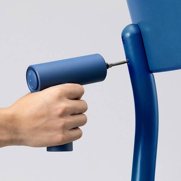 HOTO elektromos fúrócsavarhúzó készlet 10 db S2 bit/LED fényű akkus készlet barkácsoláshoz famegmunkáláshoz - Piros