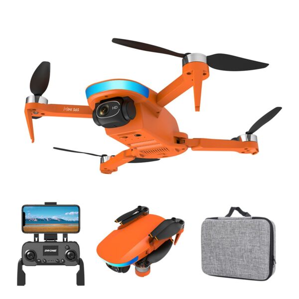 S6S 5G Wifi FPV GPS Drón 4K dual kamera Quadcopter tárolótáskával - Narancs - 1 akkumulátor