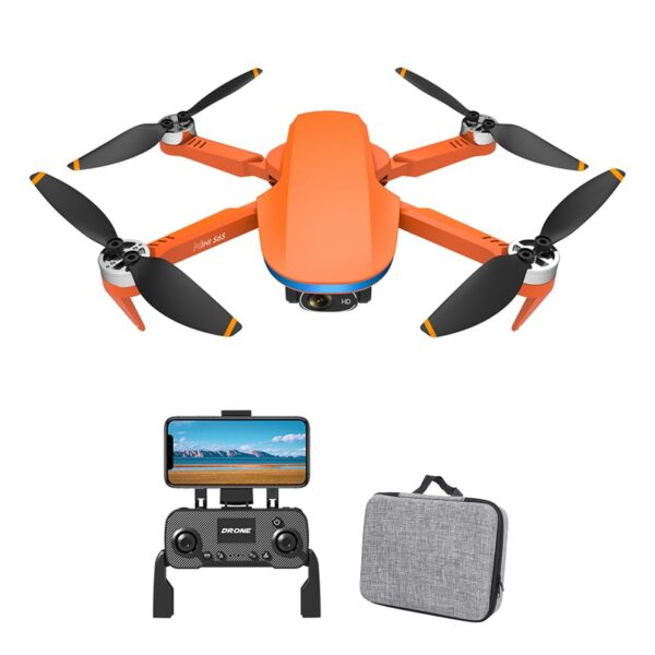 S6S 5G Wifi FPV GPS Drón 4K dual kamera Quadcopter tárolótáskával - Narancs - 1 akkumulátor