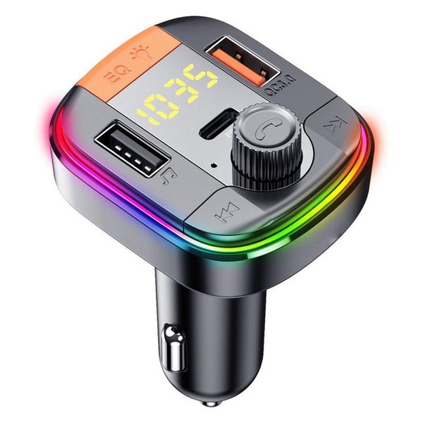 Autós MP3 zenelejátszó BT FM adó rádióvevő PD/USB autós töltő kihangosító hívás támogatás U-lemez lejátszás kijelző