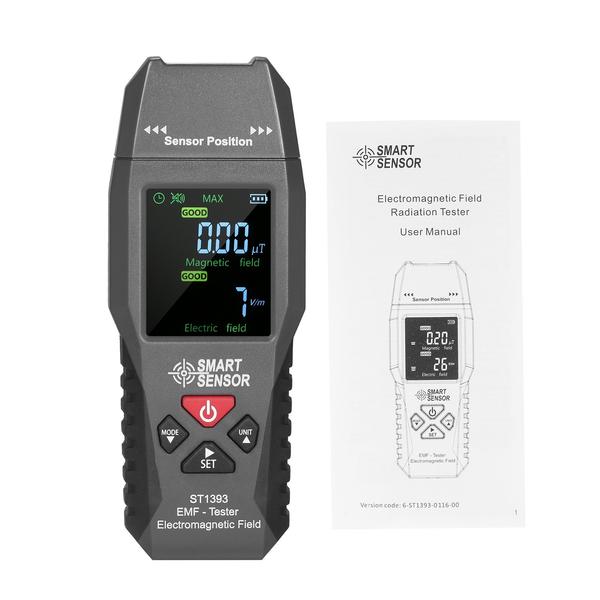 SMART SENSOR ST1393 EMF mérő elektromágneses mező EMF érzékelő kézi mini digitális LCD elektromágneses tér sugárzás teszter