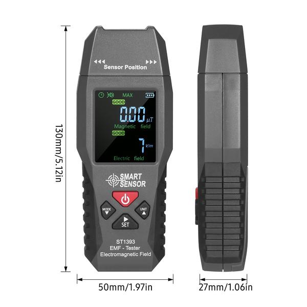 SMART SENSOR ST1393 EMF mérő elektromágneses mező EMF érzékelő kézi mini digitális LCD elektromágneses tér sugárzás teszter
