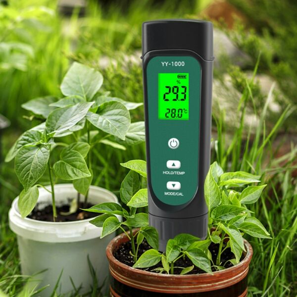 3 az 1-ben digitális talajvizsgáló LED-képernyő háttérvilágítással, talaj EC / páratartalom / hőmérséklet mérő növény nedvességmérő - YY-1000