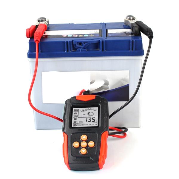 12V/24V LCD digitális akkumulátor-elemző töltésdiagnosztikai eszköz autókhoz, teherautókhoz, motorkerékpárokhoz