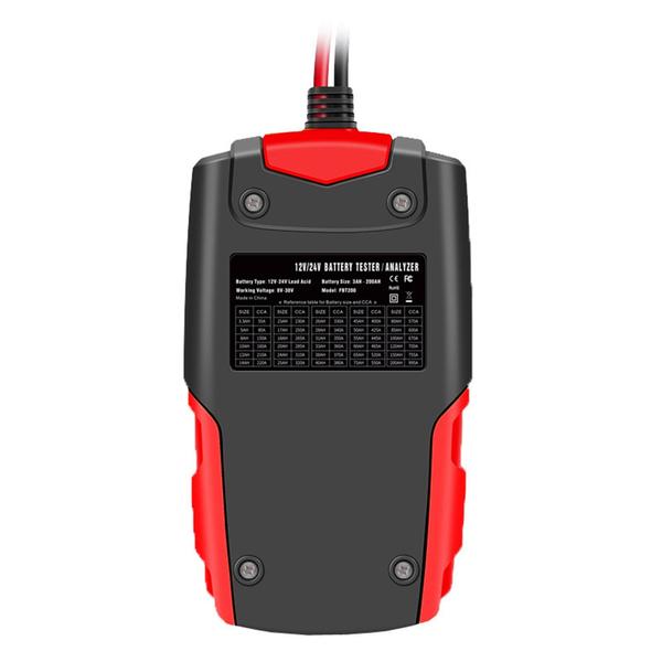 12V/24V LCD digitális akkumulátor-elemző töltésdiagnosztikai eszköz autókhoz, teherautókhoz, motorkerékpárokhoz