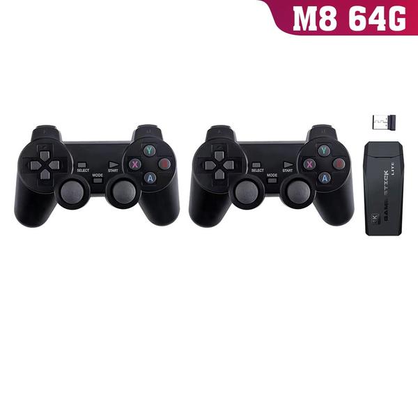 M8 vezetéknélküli játékkonzol 2.4G HD Arcade PS1 (új kiadás) - 64 GB