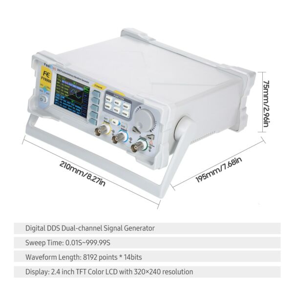Digitális DDS kétcsatornás jelgenerátor jel/tetszőleges hullámforma generátor impulzus jelforrás 250MSa/s frekvenciamérő - 60MHz