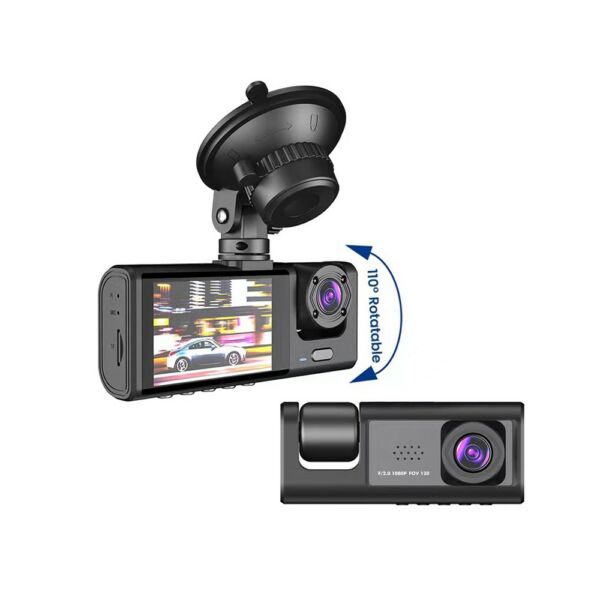 1080P DVR Dash kamera elülső és hátsó kamera vezető rögzítő 2 hüvelykes képernyő Dashcam támogatás éjszakai látás hurok rögzítés egy gombos zár