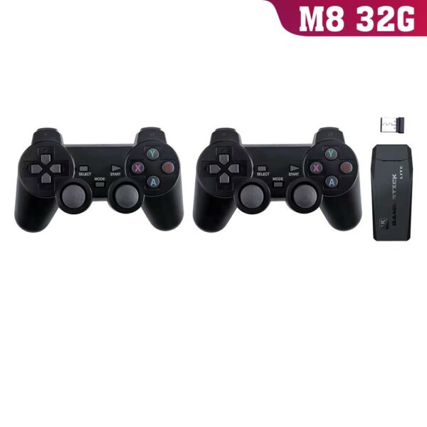M8 vezetéknélküli játékkonzol 2.4G HD Arcade PS1 TV játékkonzol - 32 GB