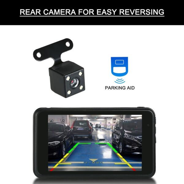 1080P FHD autós DVR 4 hüvelykes Dash Cam autós vezetésrögzítő, kétlencsés hurokciklusú rögzítő G-szenzoros mozgásérzékelő parkolófigyelő