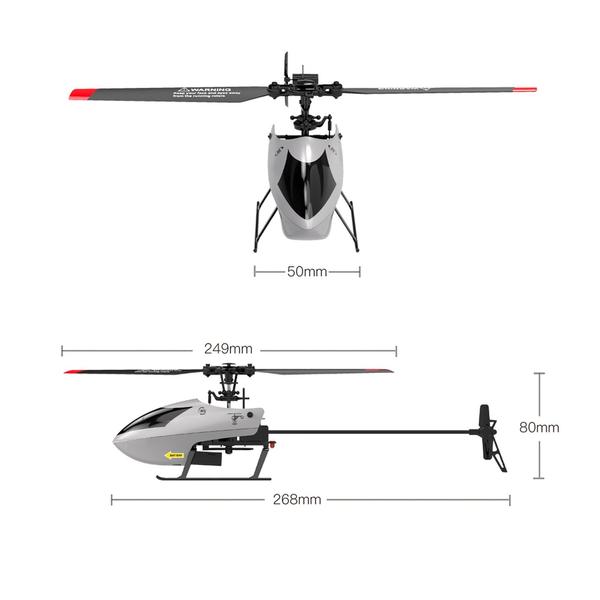2,4 GHz-es távirányítós helikopter 6 tengelyes giroszkóp stabilizálás magasságtartással - 2 akkumulátor