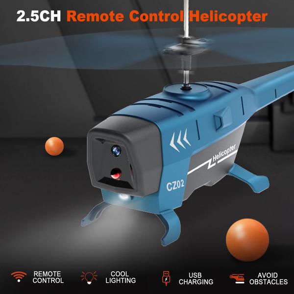 Távirányítós helikopter giroszkóp stabilizáló akadályelkerülő kormányzás - 2,5 csatornás, kék
