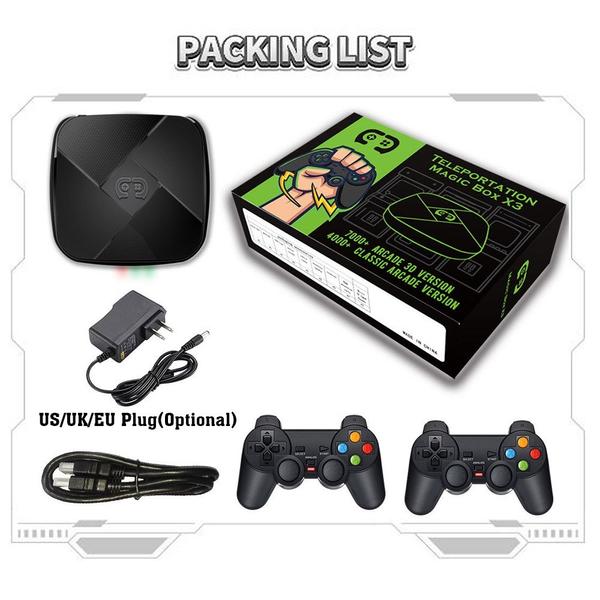 I3 4K Retro videojátékkonzol 10000+ játék 2db 2.4G kettős lejátszóval - 64 GB