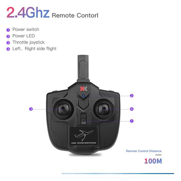 Wltoys XK A200 F-16B RC repülőgép 2,4 GHz 2 csatornás - 2 akkumulátor
