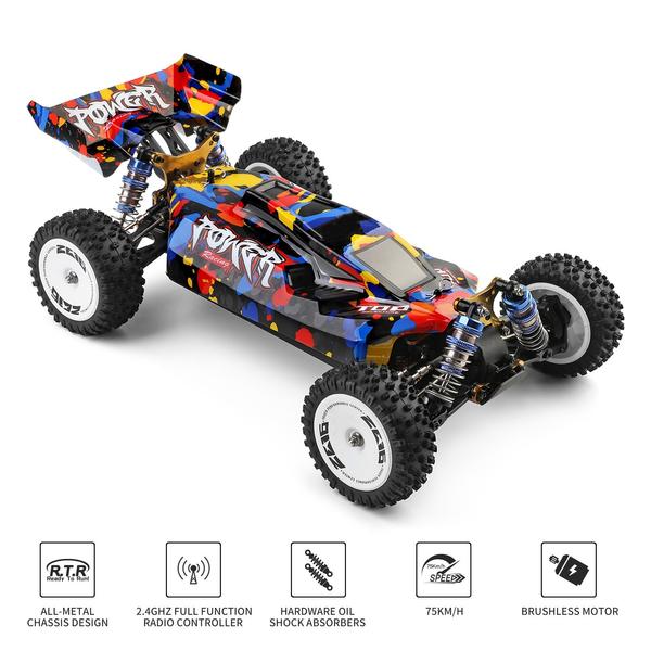 WLtoys XKS 124007 1/12 2,4 GHz 75 km/h Terepjáró teherautók Kefe nélküli motor fém alváz 4WD