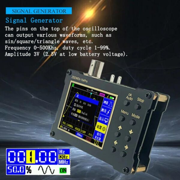 ZEEWEII DSO154Pro 2,4 hüvelykes TFT színes képernyő digitális oszcilloszkóp 40 MSa/s mintavételi sebesség támogatás - 18 MHZ sávszélesség