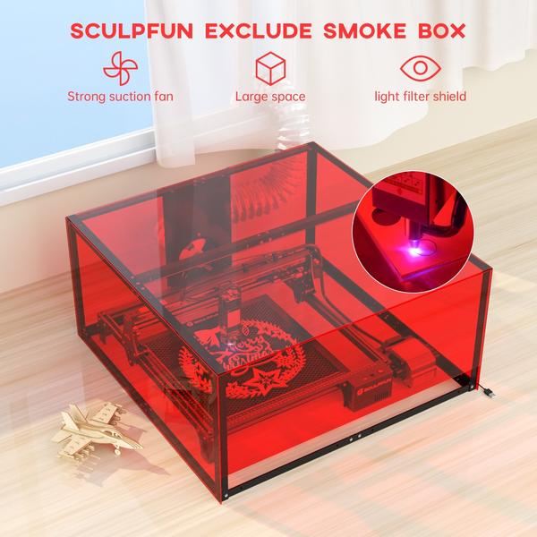 Eredeti SCULPFUN lézergravírozó gép porálló védődoboz - 720x720x360mm