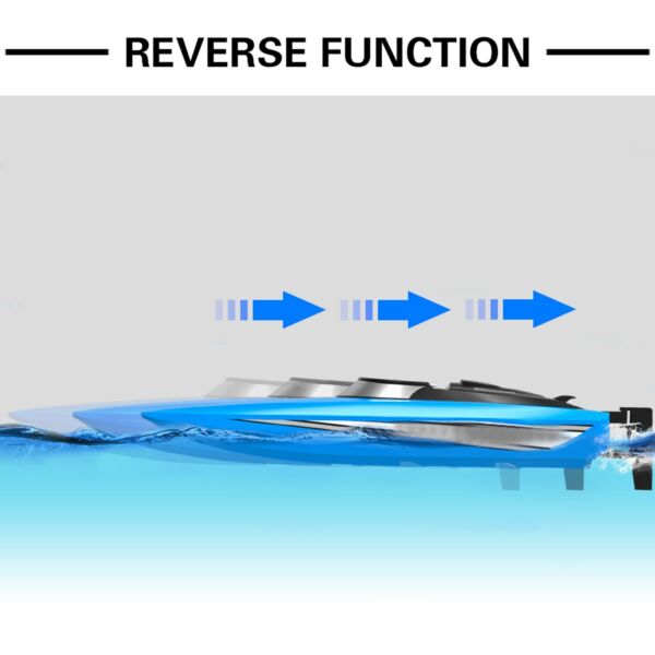 2,4 GHz-es, 30 km/h-s távirányítós csónakjáték Alacsony akkumulátor-riasztó - Kék, 1 akkumulátor