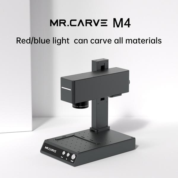 MR.CARVE M4 jelölő és gravírozó gép 2 W infravörös lézermodul és 5 W kék fény lézermodul
