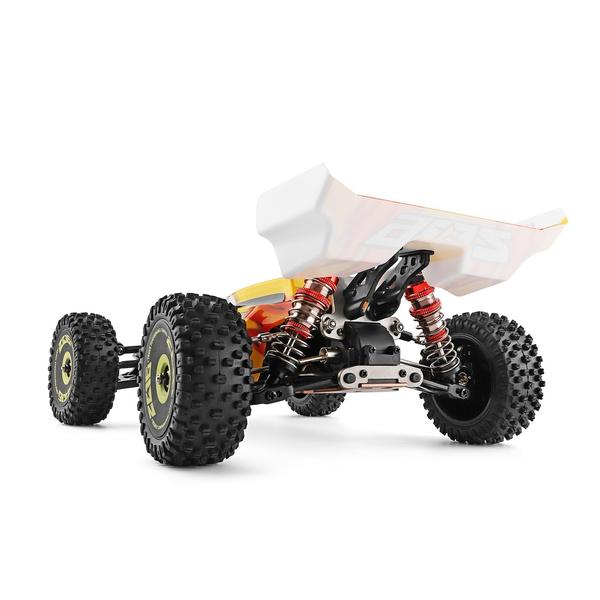 WLtoys XKS 144010 2,4 GHz-es 4WD terepjáró 75 km/h 1/14 versenyautó RTR fém alvázzal - Sárga