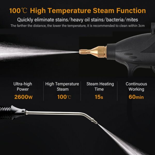 2600 W-os hordozható gőztisztító magas hőmérsékletű, túlnyomásos önszabályozó gőztisztító gép (közvetlen befecskendezés)