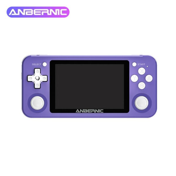 ANBERNIC RG351P kézi játékkonzol 3,5 hüvelykes IPS képernyő 64 GB - Lila