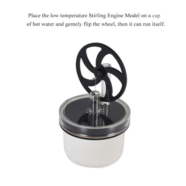 Alacsony hőmérsékletű Stirling-motoros gőzmelegítő oktató játék