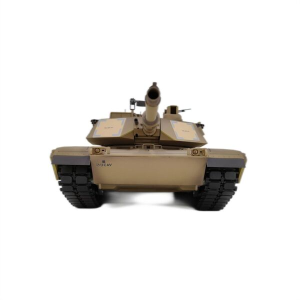 1/16 2,4 GHz-es katonai harckocsi távirányítós jármű füst hang mozgás effektussal - Sárga