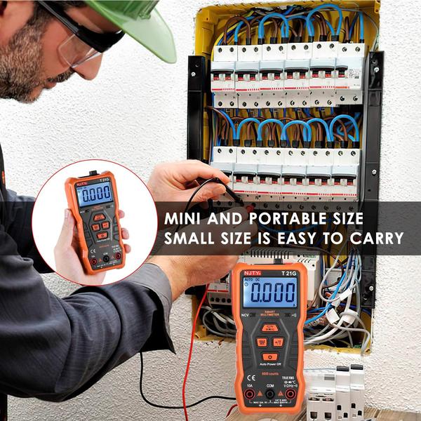 Az NJTY T21G Mini Smart Multimeter 6000 valódi RMS univerzális mérő