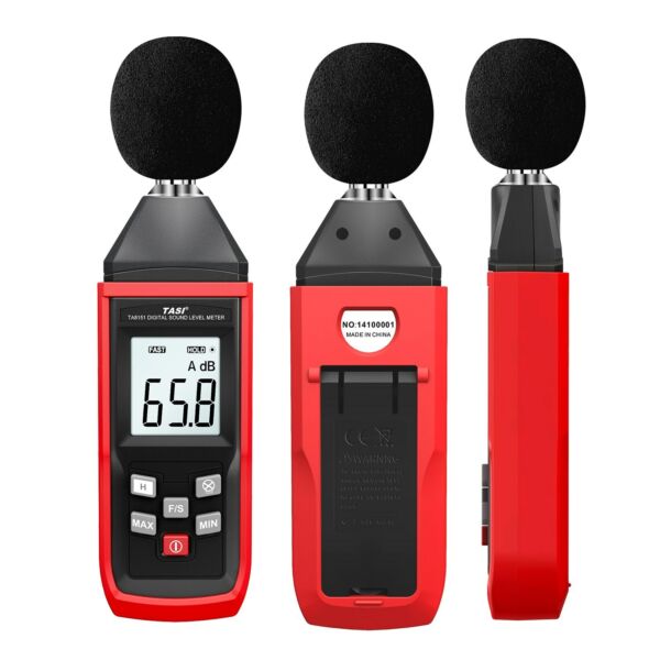 TASI TA8151 digitális hangszintmérő SLM professzionális nagy pontosságú zajvizsgáló decibel monitor 30-130dB akusztikus mérőműszer