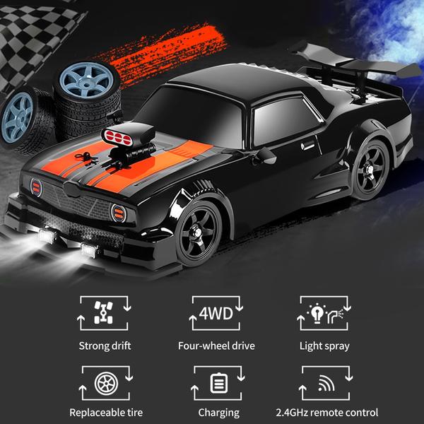 HB SC16A 1/16 2,4 GHz-es 4WD távirányítós Drift versenyautó - Fekete