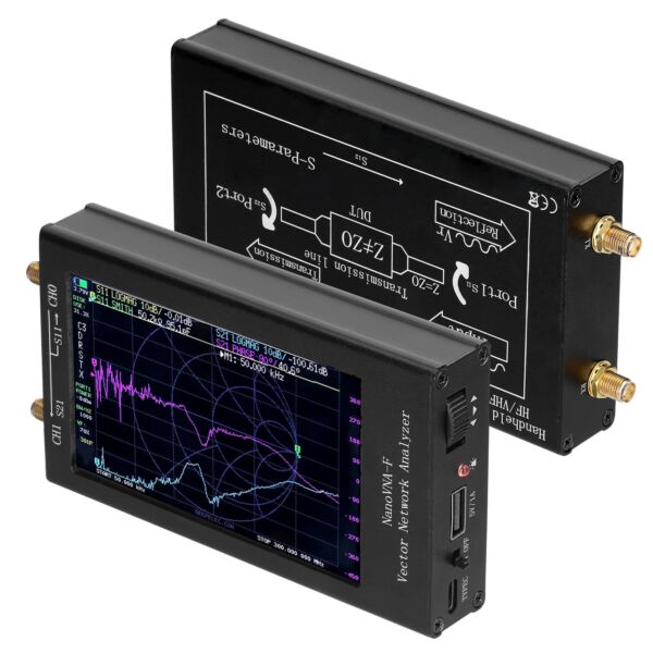 Kézi vektoros hálózati analizátor 4,3 hüvelykes IPS TFT színes kijelző HF VHF UHF analizátor USB Type-C interfész