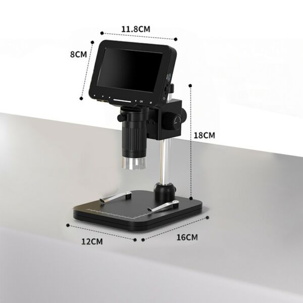 FHD 1080P digitális mikroszkóp 4,3 hüvelykes IPS képernyővel a növényi rovarok megfigyeléséhez