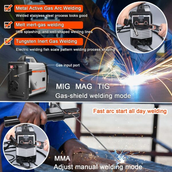 Többfunkciós intelligens hordozható 4 az 1-ben MIG MMA MAG TIG-160C inverteres hegesztőgép