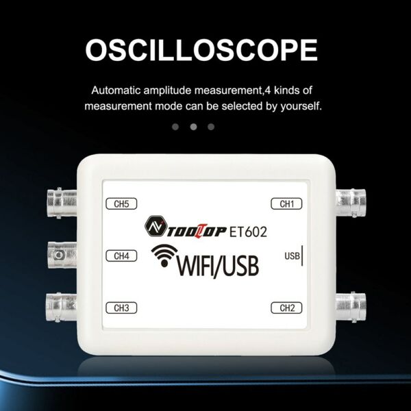 TOOLTIP virtuális oszcilloszkóp 5 csatornás adattároló adatrögzítő 4 mérési mód kapcsolható - Változat 2